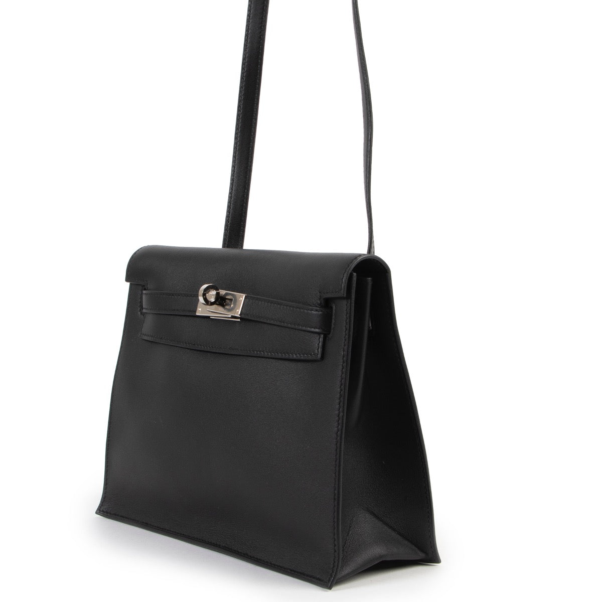 Hermes Black Kelly Danse Swift PHW shop safe online Hermes Black Kelly Danse Swift PHW. achiever en lingne seconde main Hermes Black Kelly Danse Swift PHW