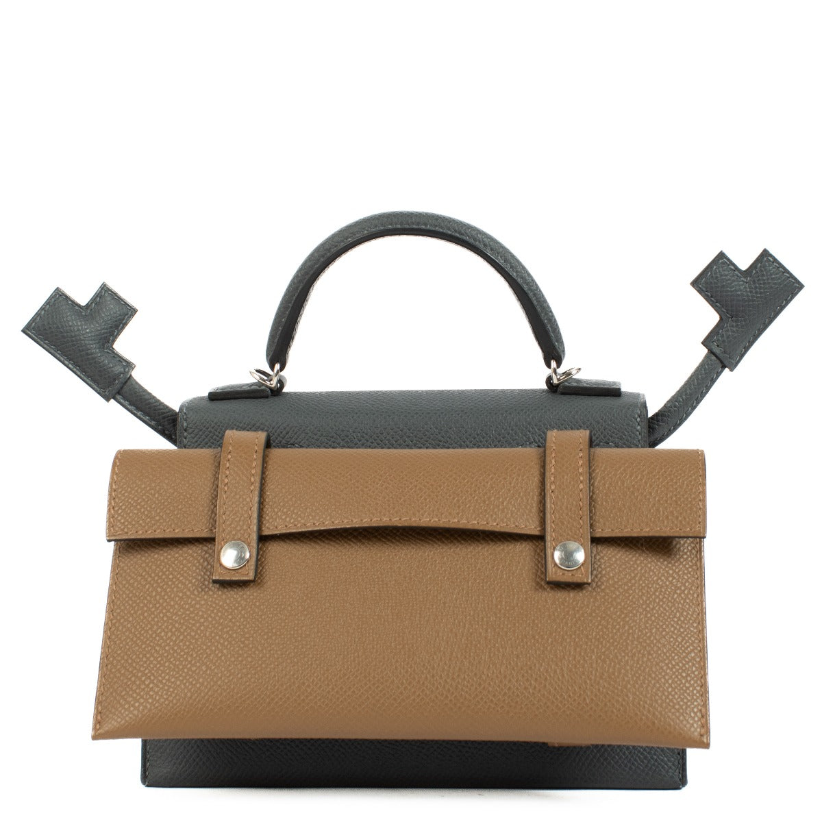 Hermès Kelly Doll Picto Gris Misty/Black/Vert Fizz/Alezan Epsom Palladium Hardware