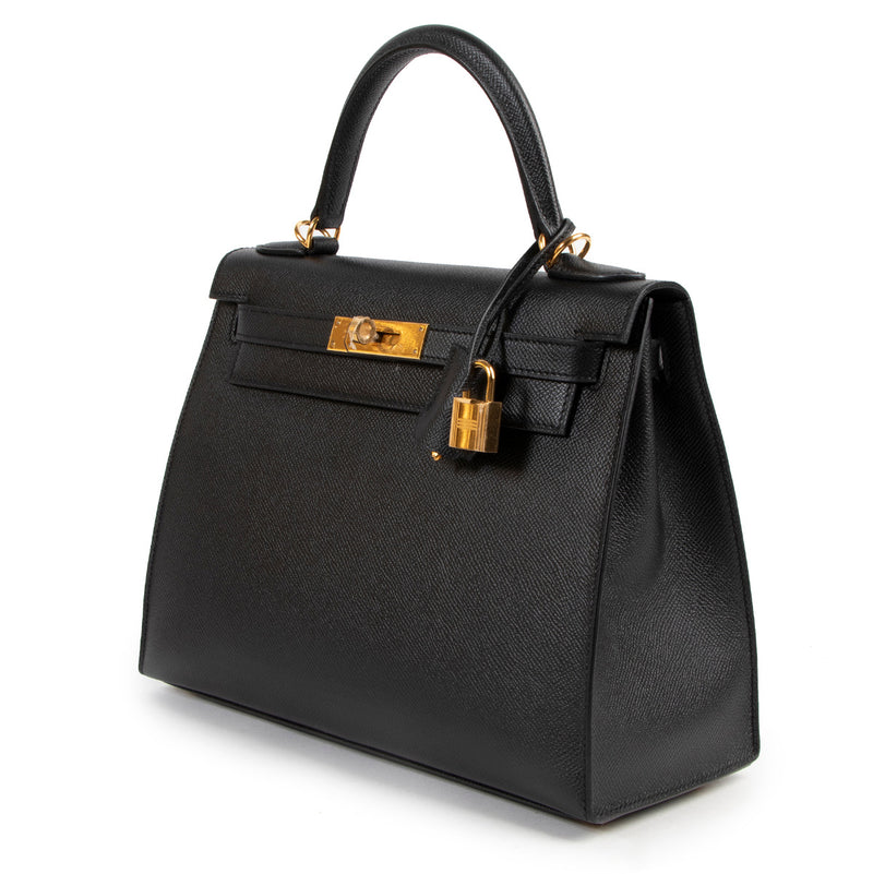 Hermès Kelly 28 Black Epsom GHW