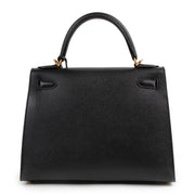 Hermès Kelly 28 Black Epsom GHW for the best price at Labellov secondhand luxury in Antwerp en Knokke. Wij kopen en verkopen steeds aan de beste prijs.