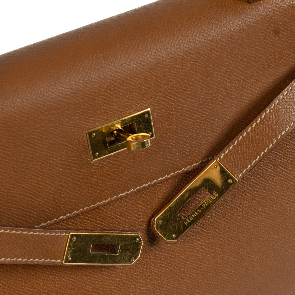 Hermès Vintage Kelly 32 Goud Courchevel GHW