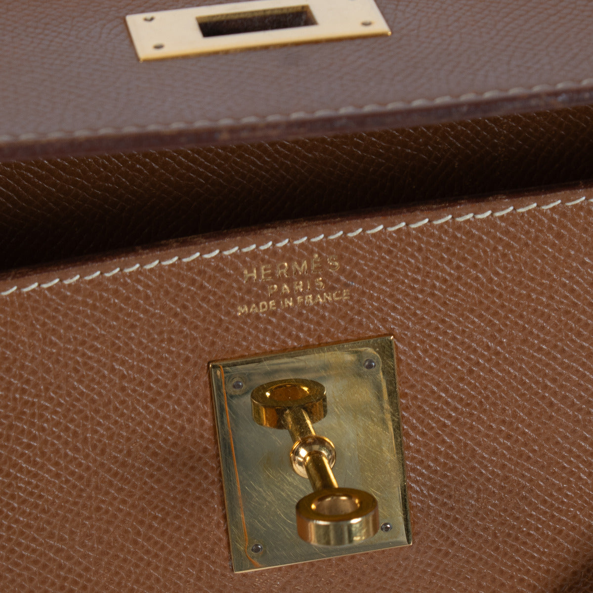 Hermès Vintage Kelly 32 Goud Courchevel GHW