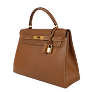 Hermès Vintage Kelly 32 Gold Courchevel GHW
