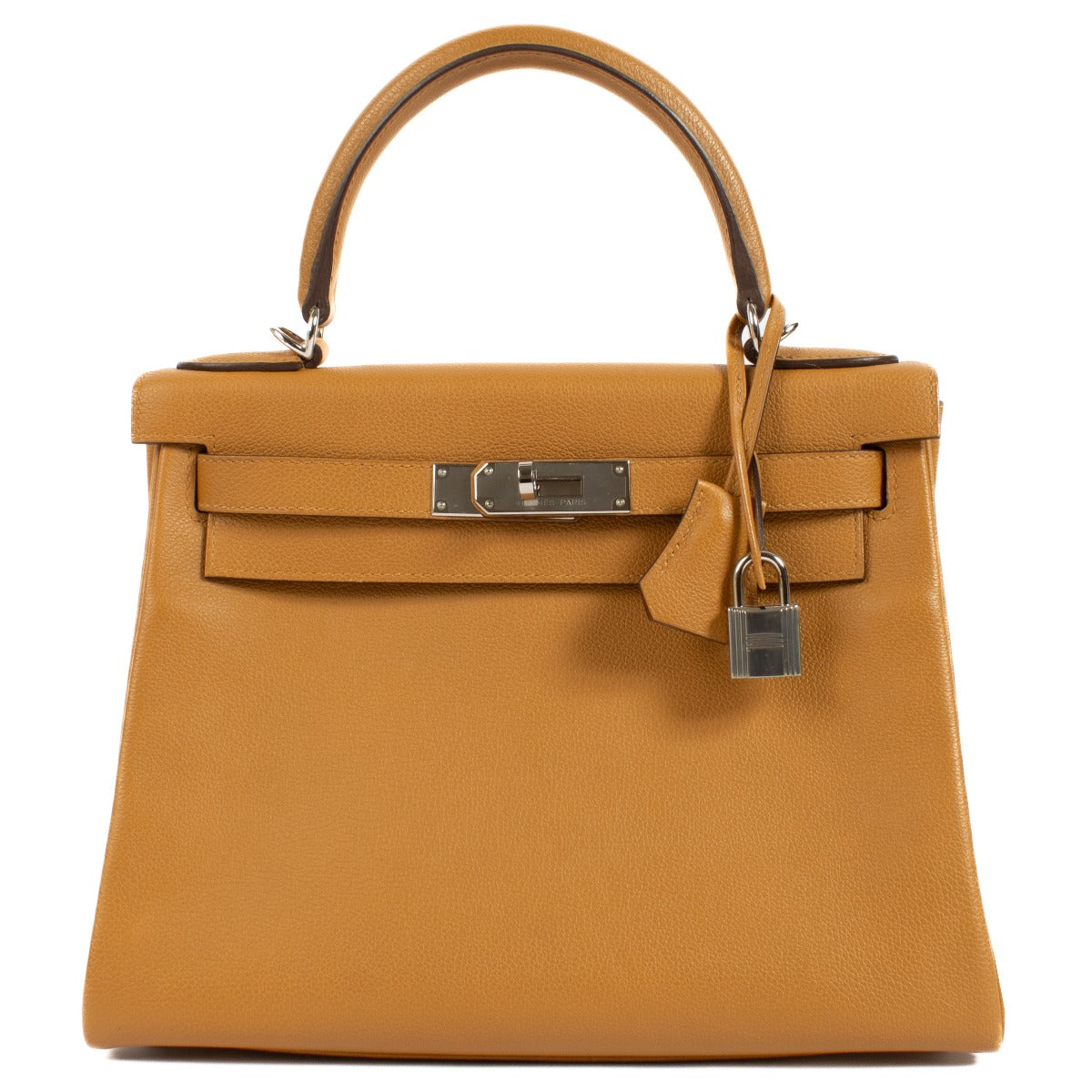 Hermès Caramel Evercolor Kelly 28 PHW