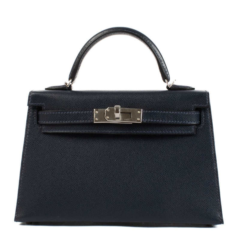 Hermès Kelly II Mini Veau Madam Bleu Nuit PHW