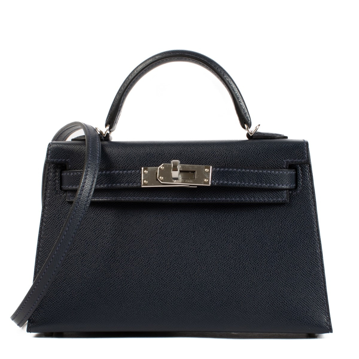 Hermès Kelly II Mini Veau Madam Bleu Nuit PHW