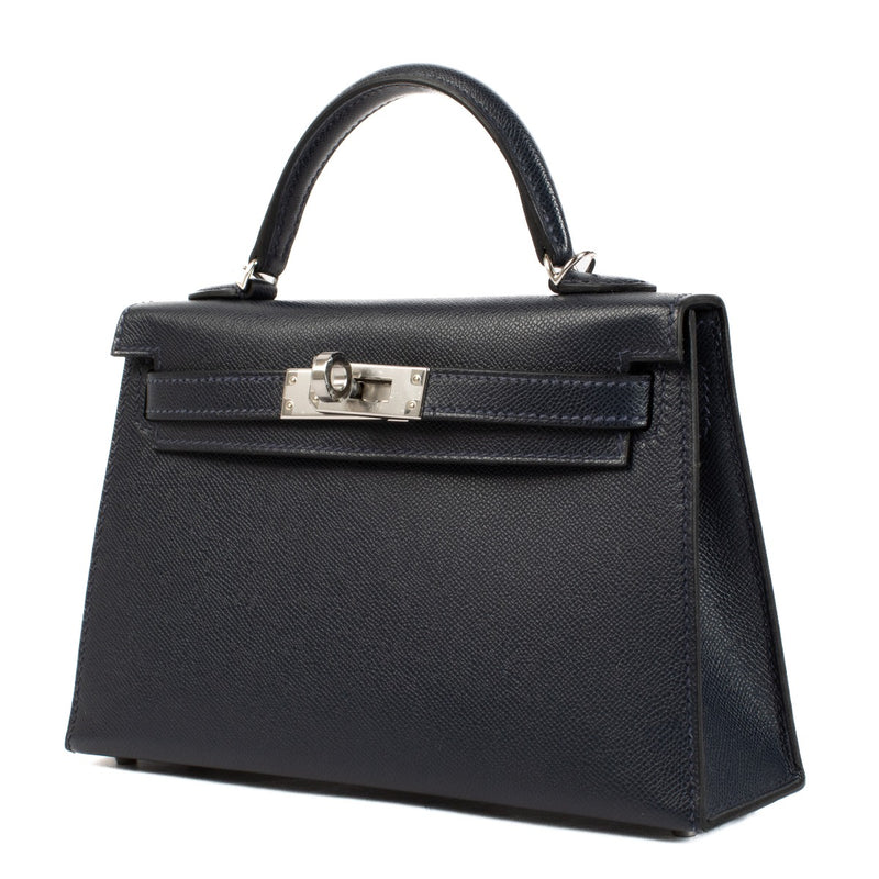 Hermès Kelly II Mini Veau Madam Bleu Nuit PHW