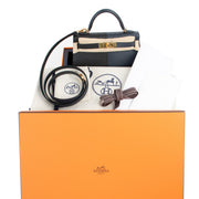 Hermès Kelly 20 Mini II Casaque Indigo/Black/Rouge Grenat Epsom Gold Hardware Limited Edition