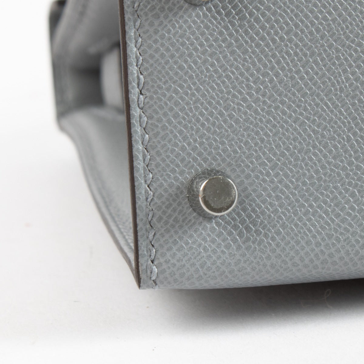 Hermès Kelly Mini II Gris Pantin Madame PHW
