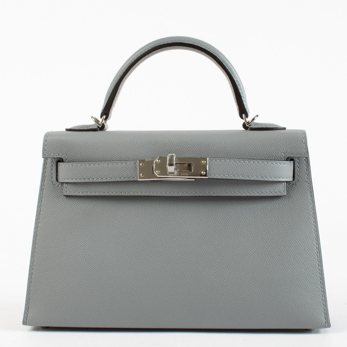 Hermès Kelly Mini II Gris Pantin Madame PHW