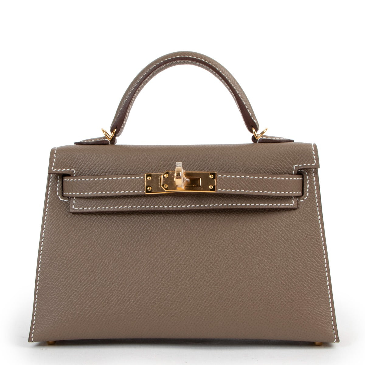 Hermès Kelly Mini II Sellier Etoupe Epsom Gold Hardware