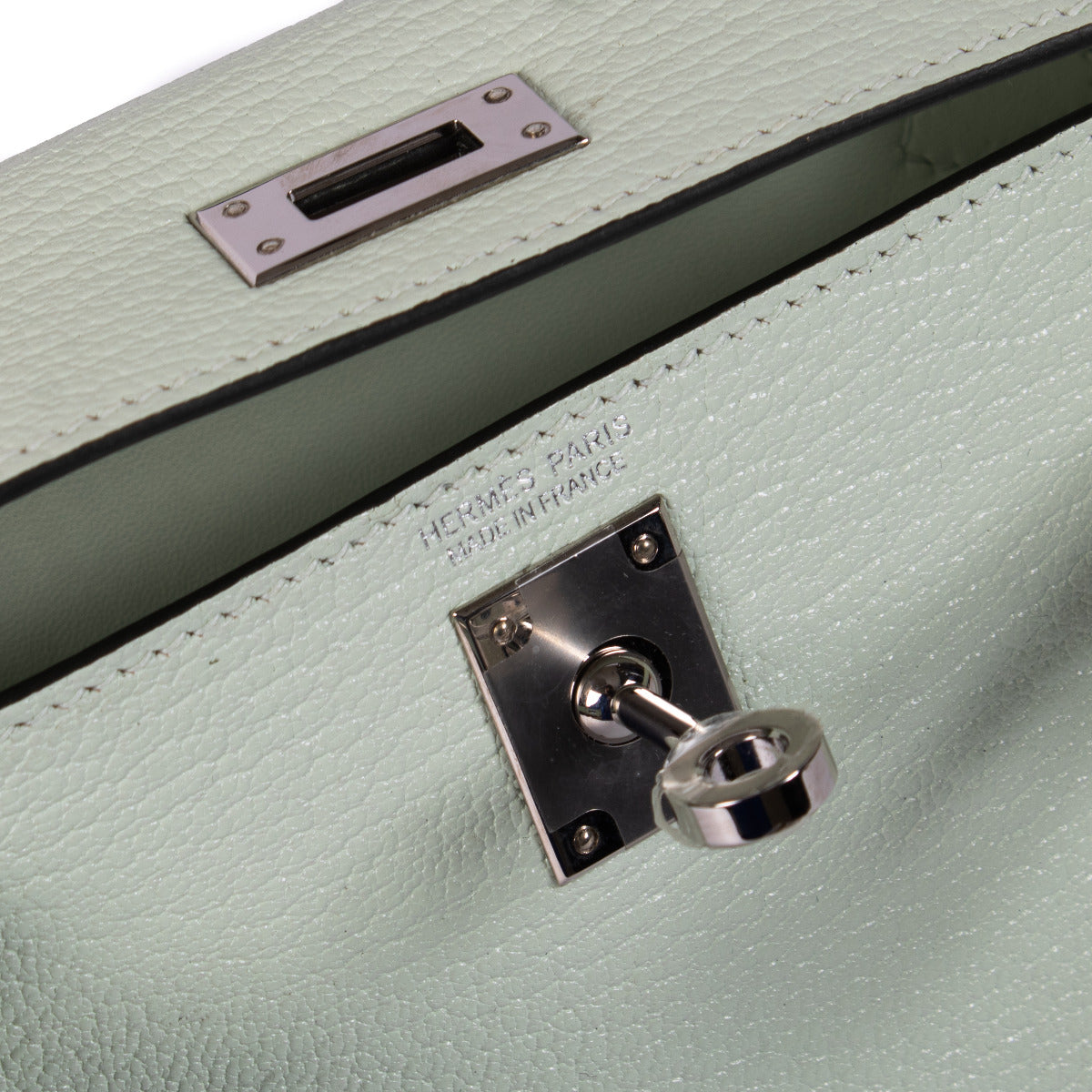 Hermès Kelly II Mini Chevre Mysore Vert Fizz PHW