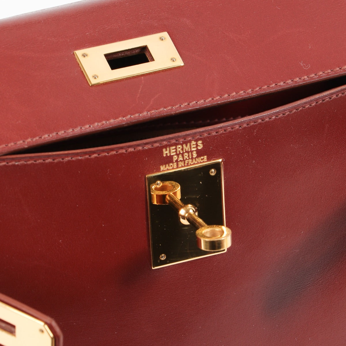 Hermes Kelly 28 Logo stamp detail