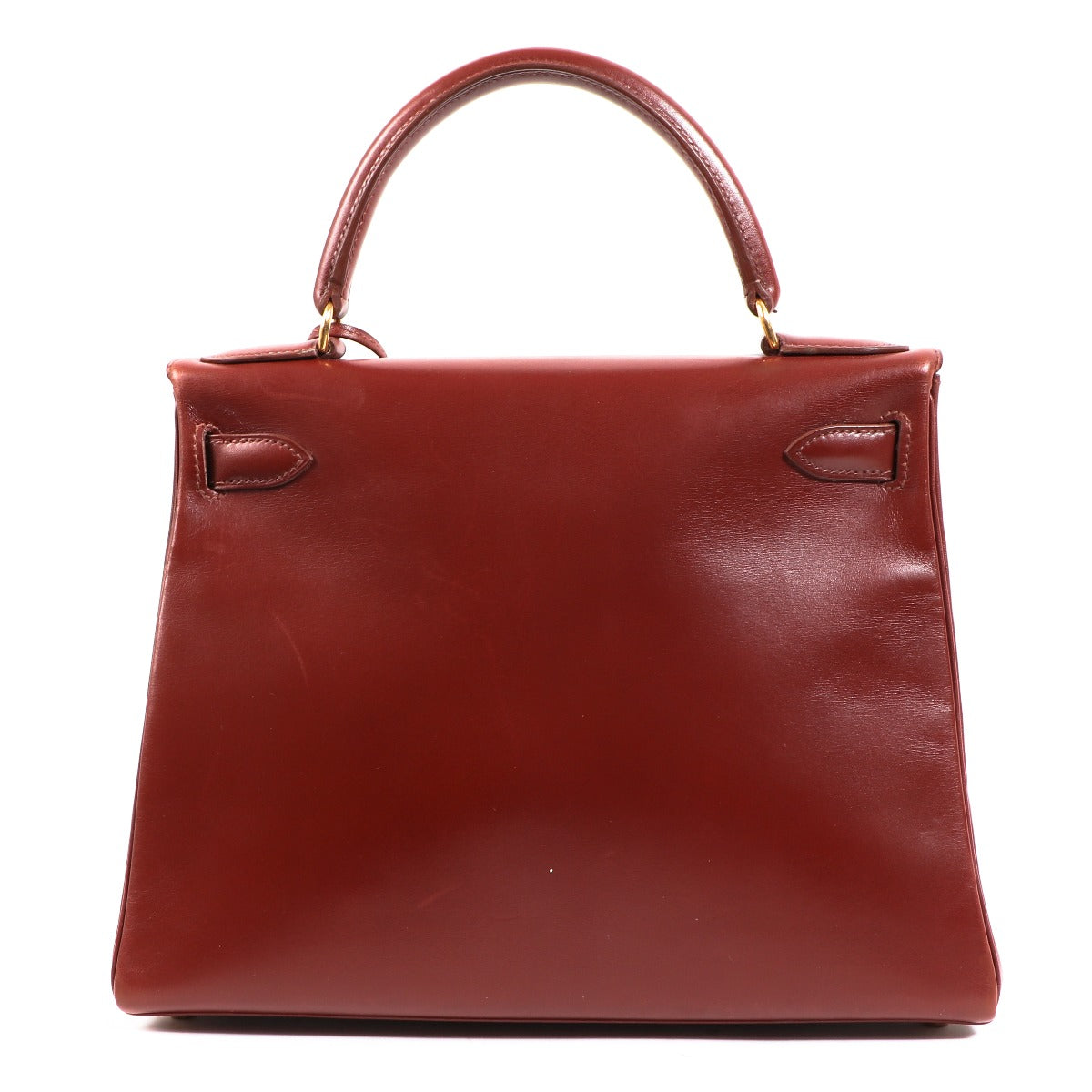 Hermès Vintage Kelly 28 Rouge H Box Gold Hardware