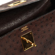 hermes vintage kelly ostrich logo stamp detail