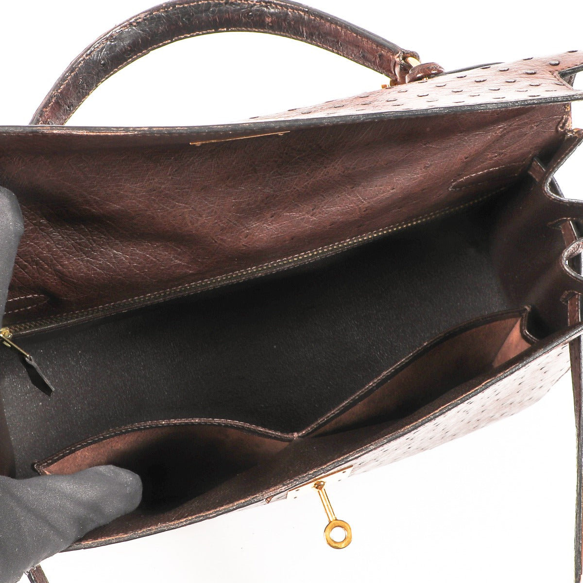 Shop Hermes Kelly vintage ostrich second hand pre-owned designer on labellov.com