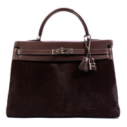 Hermès Kelly 35 Troika Ebene Pony Hair/Evercalf