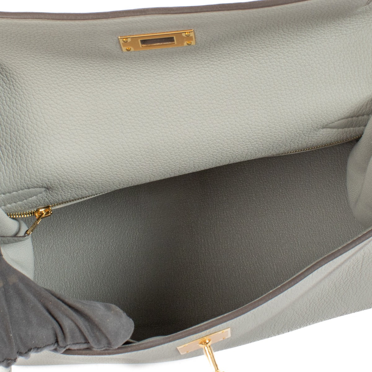 Hermès Kelly 28 Gris Mouette Togo GHW