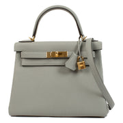 Hermès Kelly 28 Gris Mouette Togo GHW