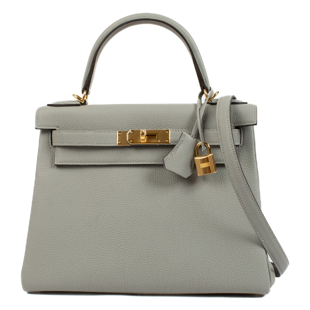 Hermès Kelly 28 Gris Mouette Togo GHW