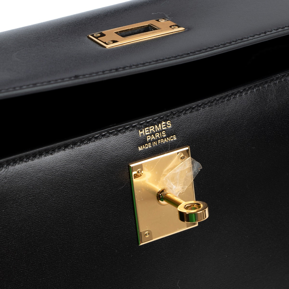 hermes kelly box black logo detail