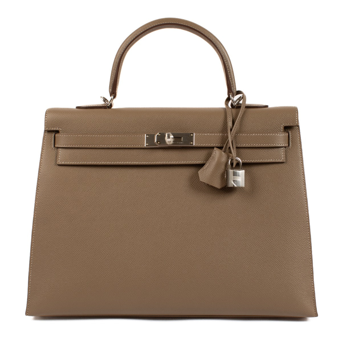 Hermès 2022 HSS Kelly 35 Etoupe Epsom Palladium Hardware on www.labellov.com