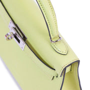 Achetez seconde main Hermès Kelly 20 Mini II Jaune Bourgeon Chèvre Mysore Palladium Hardware chez Labellov