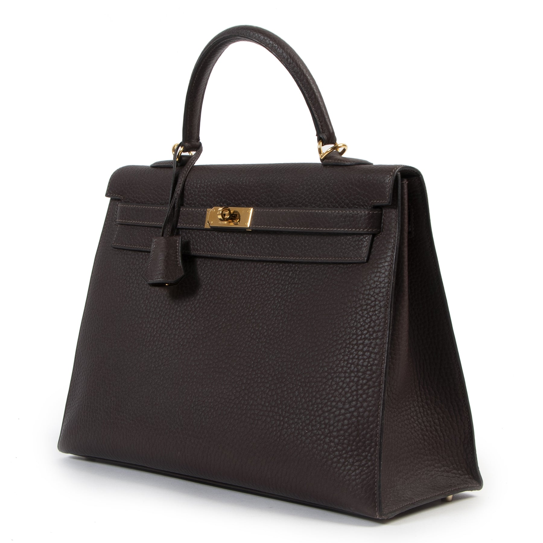 Hermès Kelly 35 Sellier Fjord Marron Fonce GHW