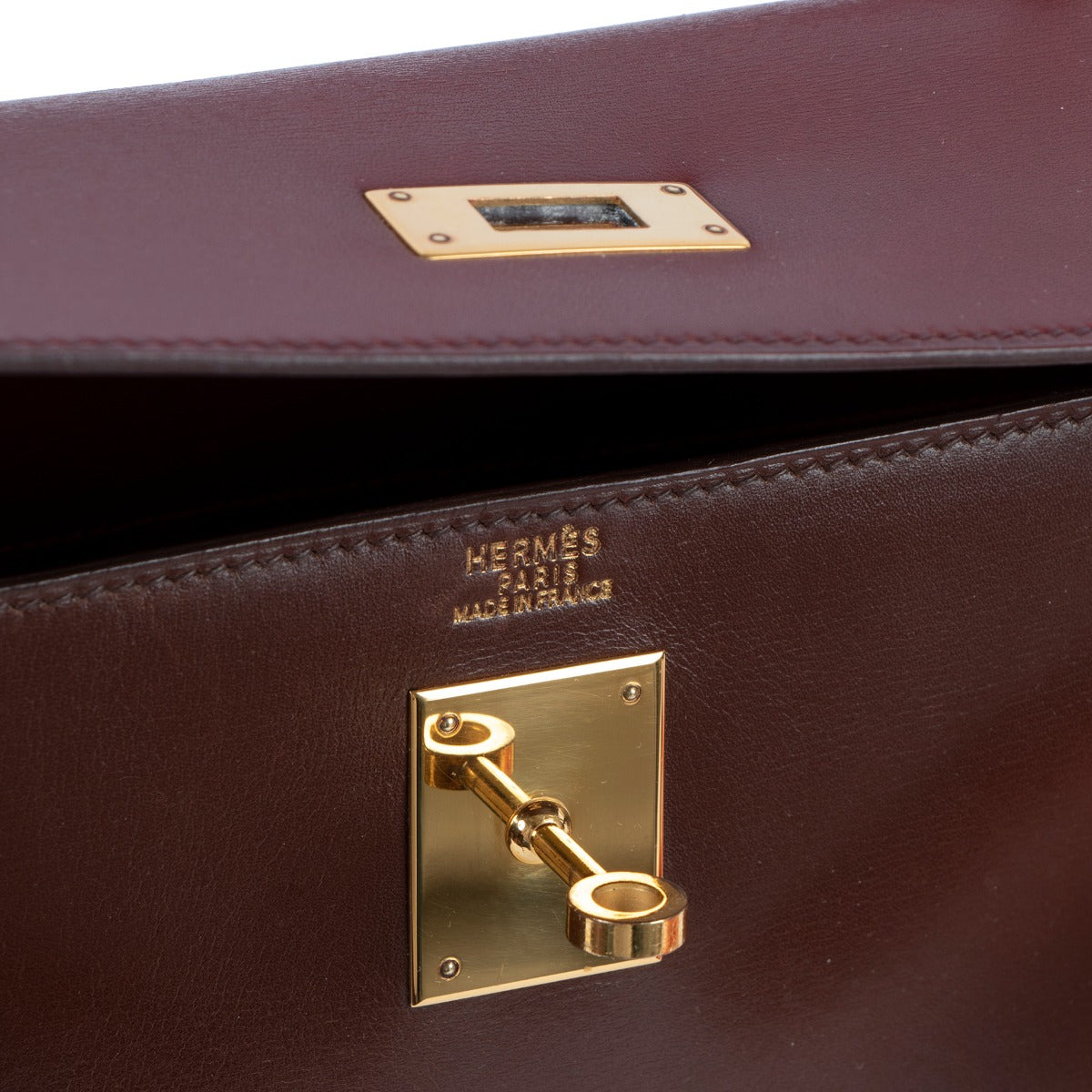 Hermès Kelly 32 Sellier Box Tri-colour Gold Hardware Limited Edition