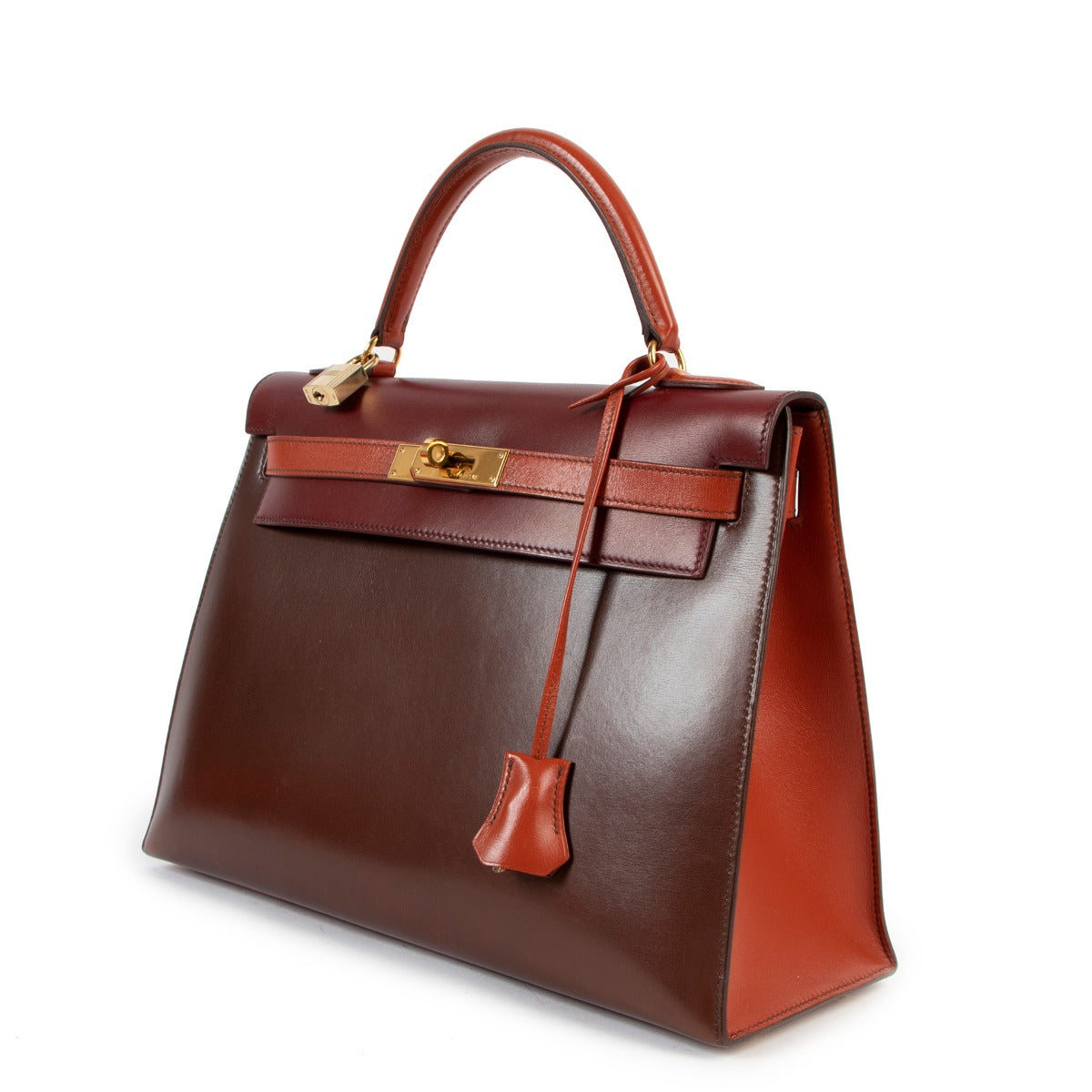second hand authentic Hermès Kelly tricolor 32 Sellier Box Tri-colour Limited Edition at labellov.com
