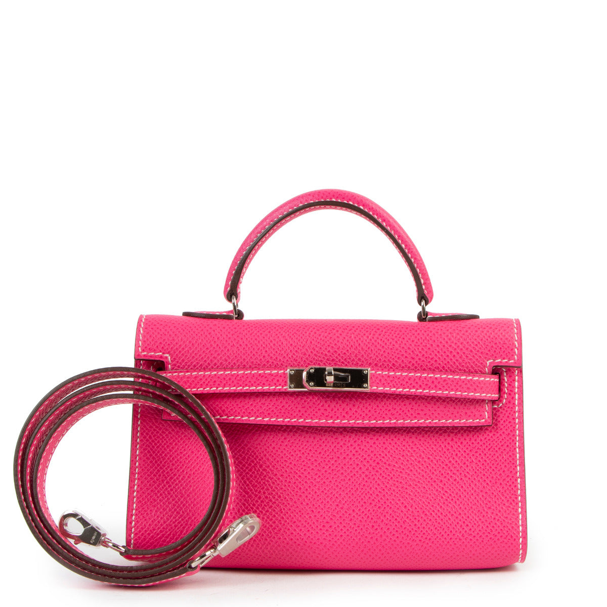 Are you looking for an authentic Hermès Micro Kelly 15 Rose Tyrien Epsom PHW? Buy and sell at Labellov for thebest price.