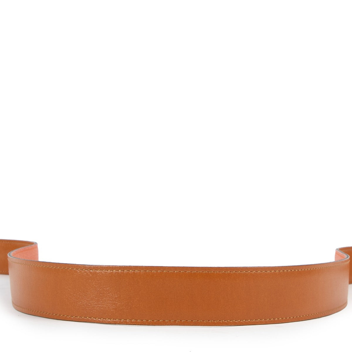 Hermès Orange Togo/Or Tatelakt Ceinture en cuir réversible - Taille 85
