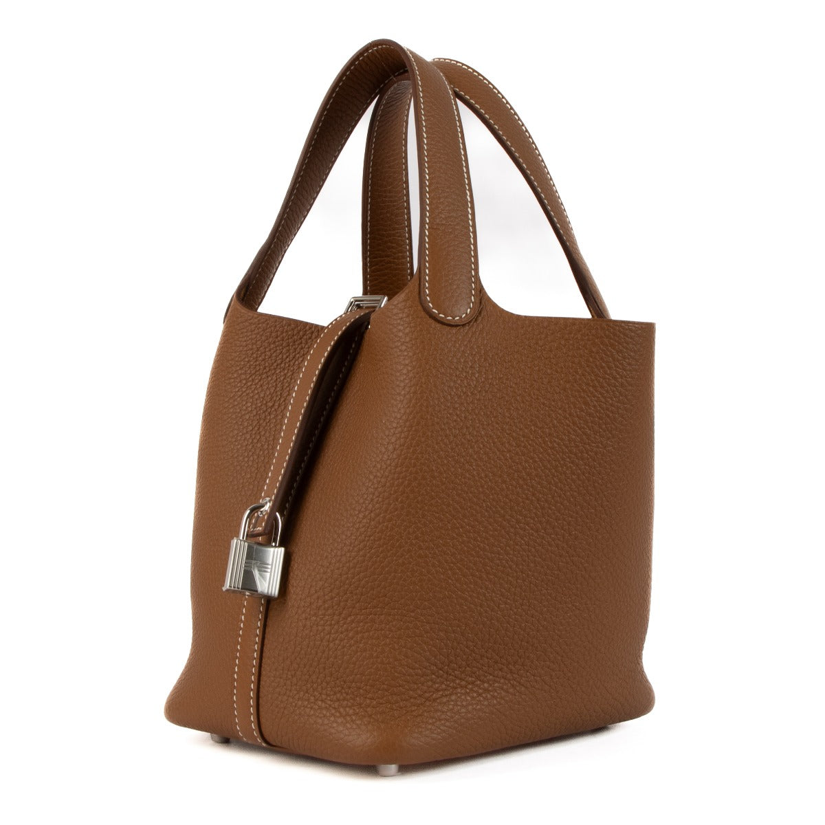 Authentic second hand brand new Hermès Picotin Lock 18 Gold Taurillon Clemence on www.labellov.com