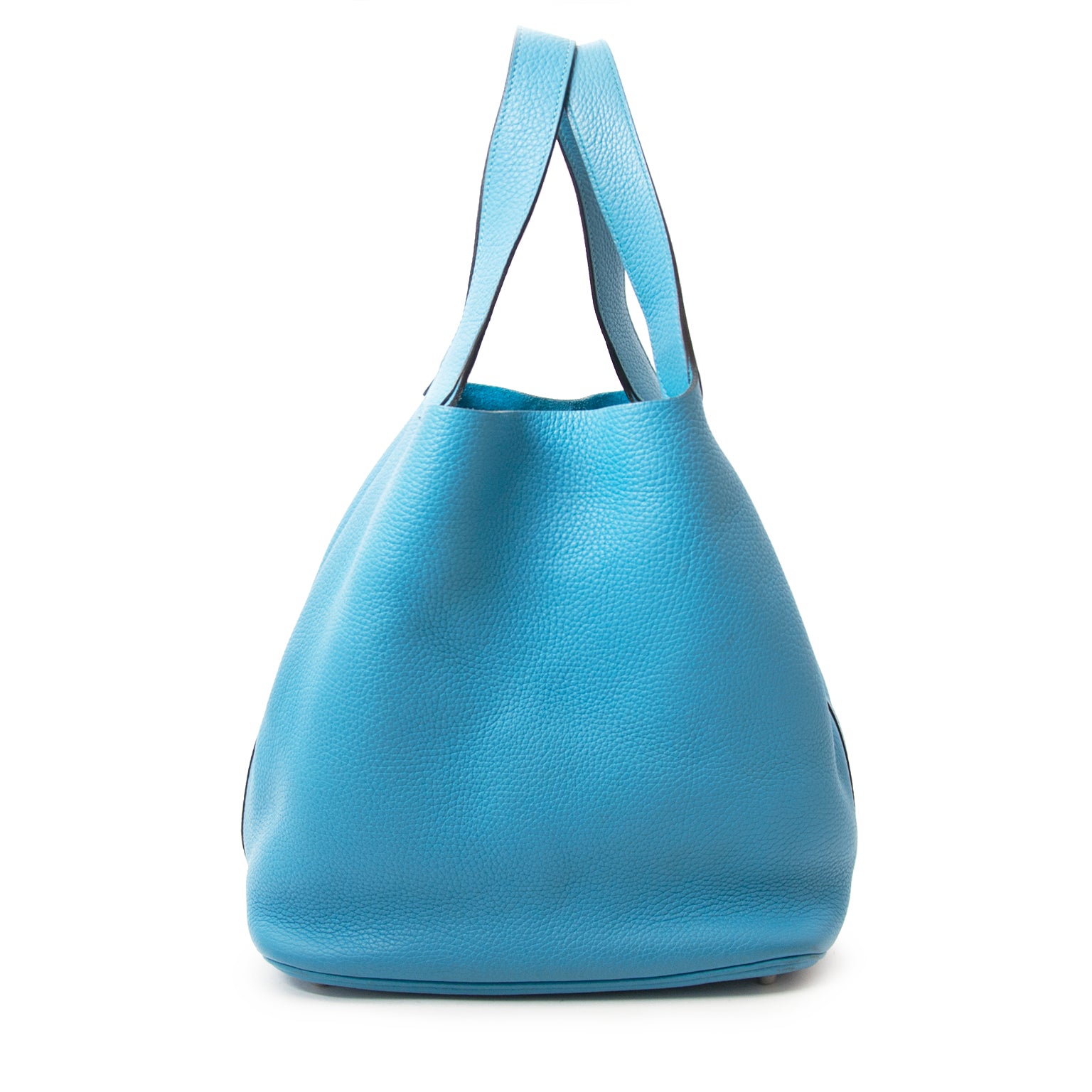 acheter seconde main sac a main Hermes Turquoise Picotin Clemence Taurillon
