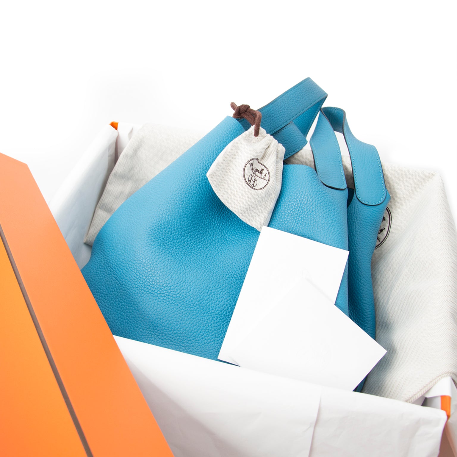 worldwide shipping secondhand Hermes Turquoise Picotin Clemence Taurillon