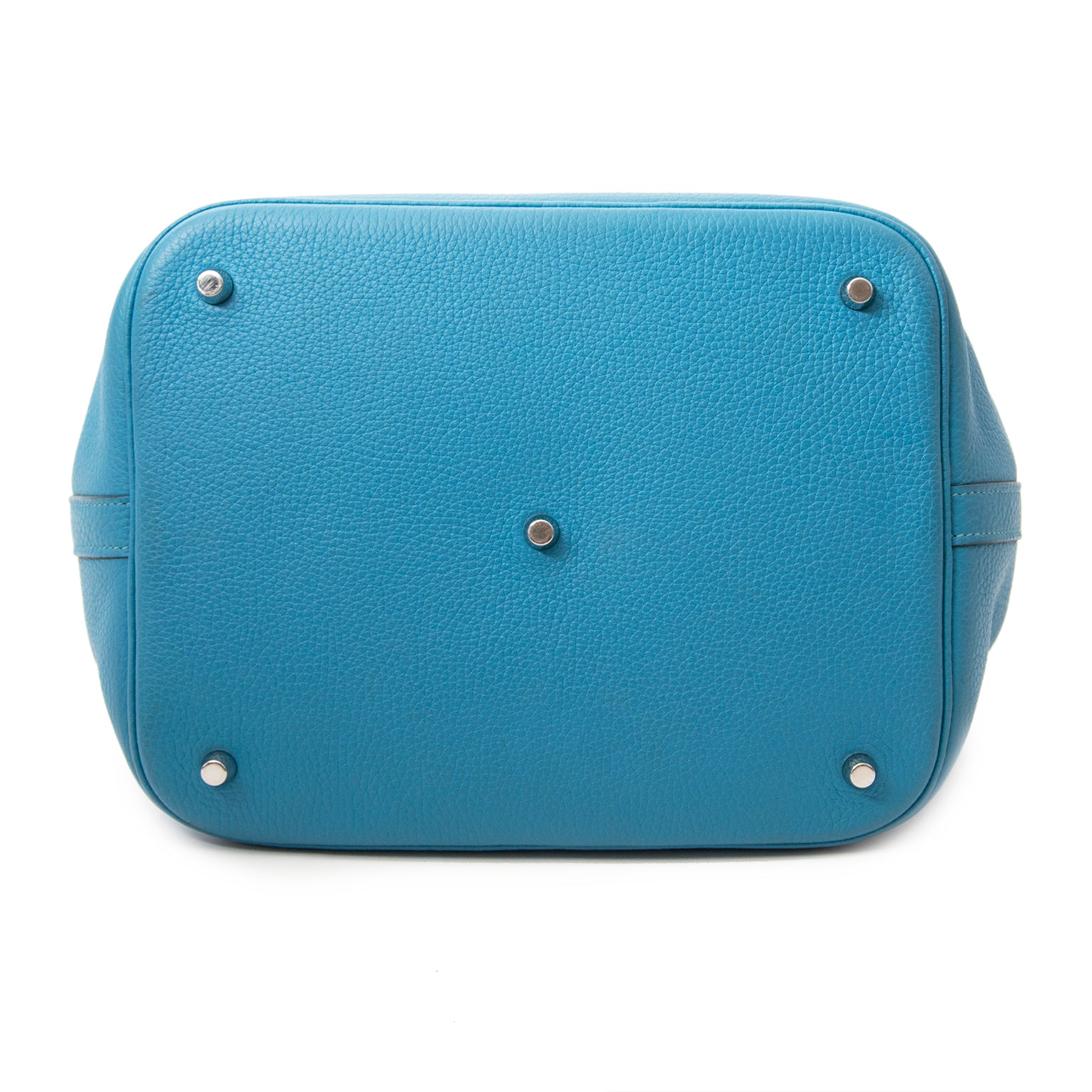 koop veilig online jou tweedehands Hermes Turquoise Picotin Clemence Taurillon