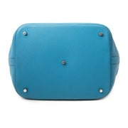 koop veilig online jou tweedehands Hermes Turquoise Picotin Clemence Taurillon