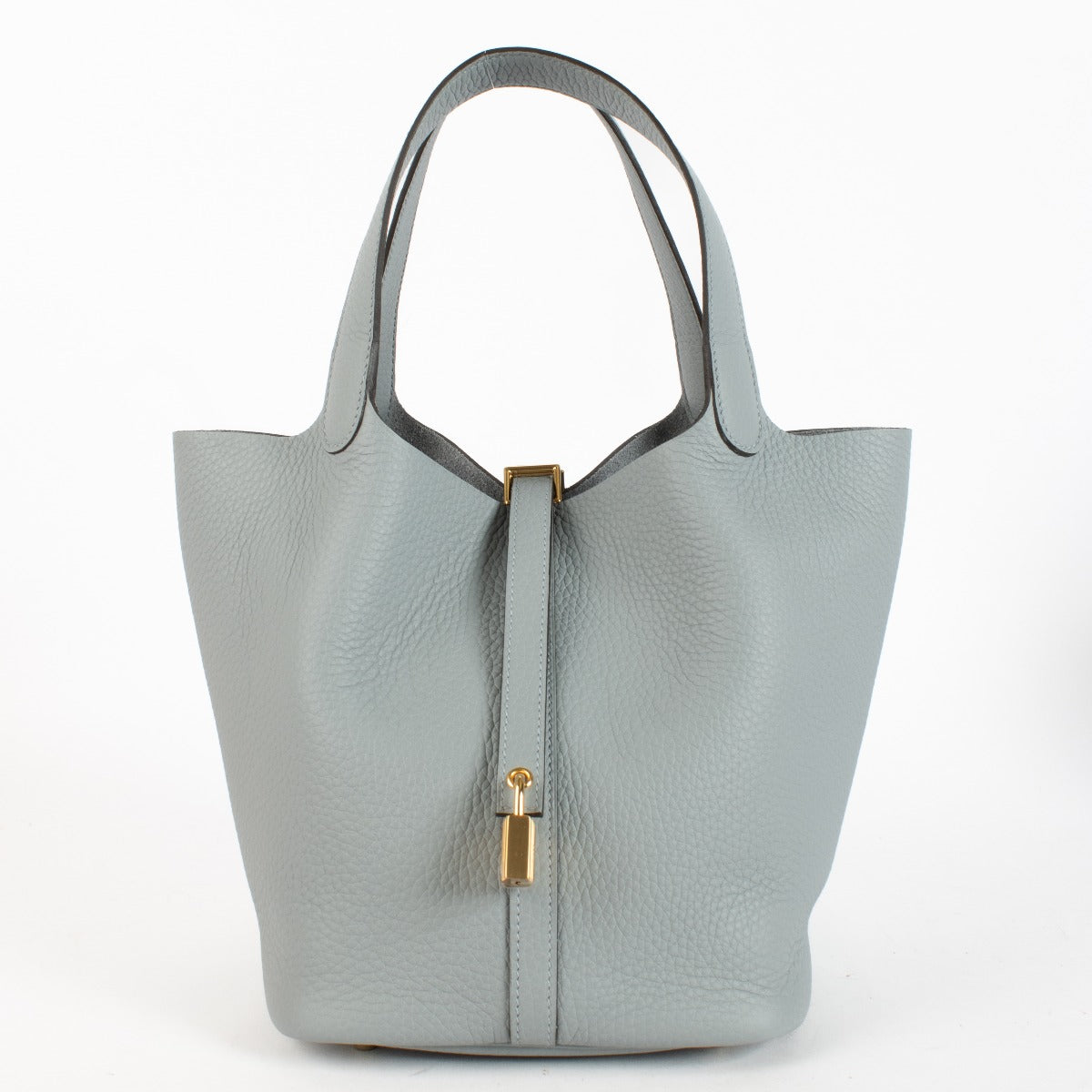 Hermès Picotin Lock 22 Gris Pantin Clemence GHW