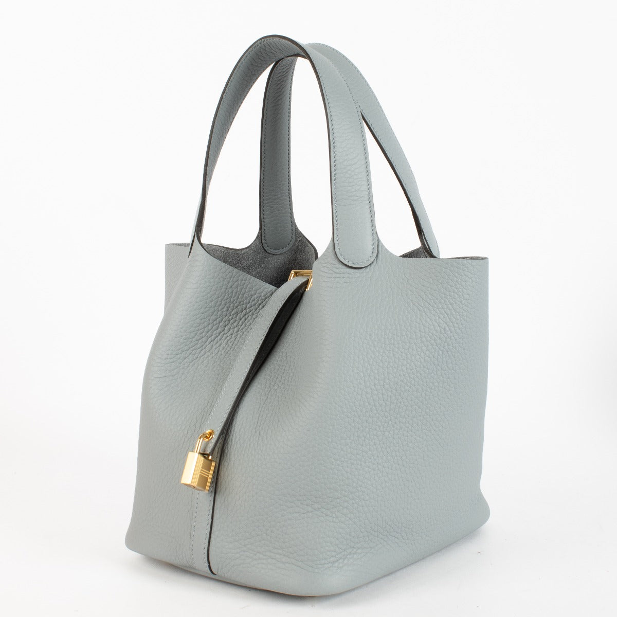 Hermès Picotin Lock 22 Gris Pantin Clemence GHW