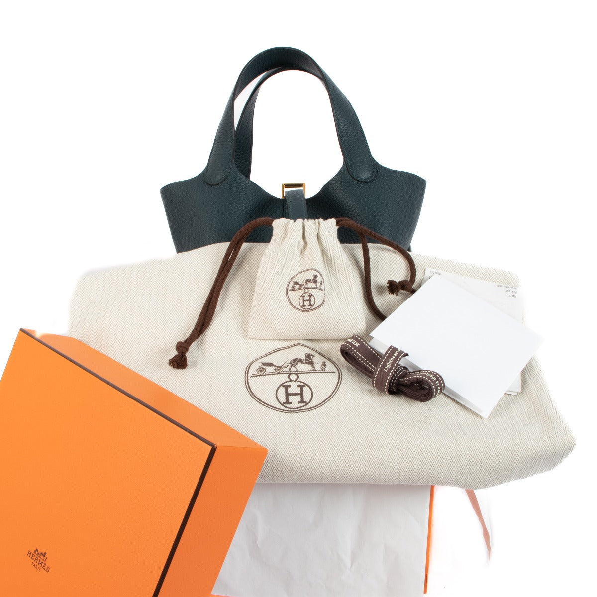 Hermès Picotin 18 Lock Vert Cypres Clemence