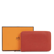 koop online tegen de beste prijs Hermes Vermillon Azap Classique Wallet