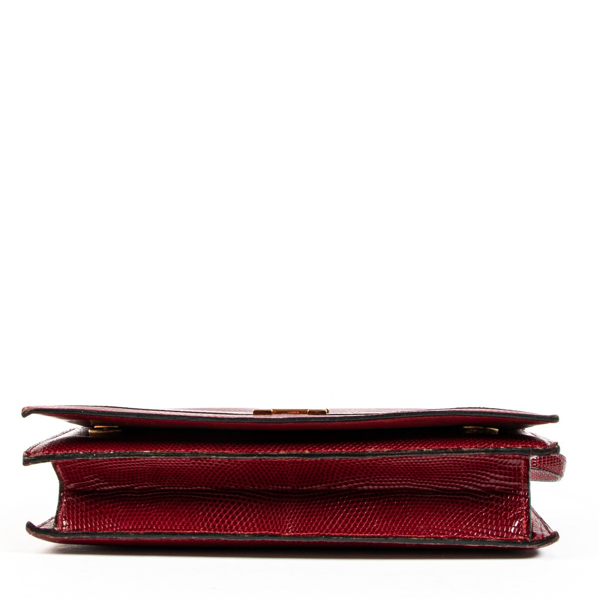 Hermès Annie Rouge H Lizard Vintage Shoulder Bag