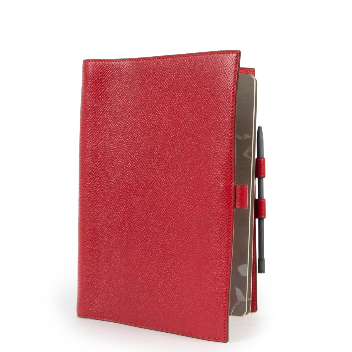 Buy an 100% authentic second hand Hermès Red Epsom Leather Notebook at Labellov