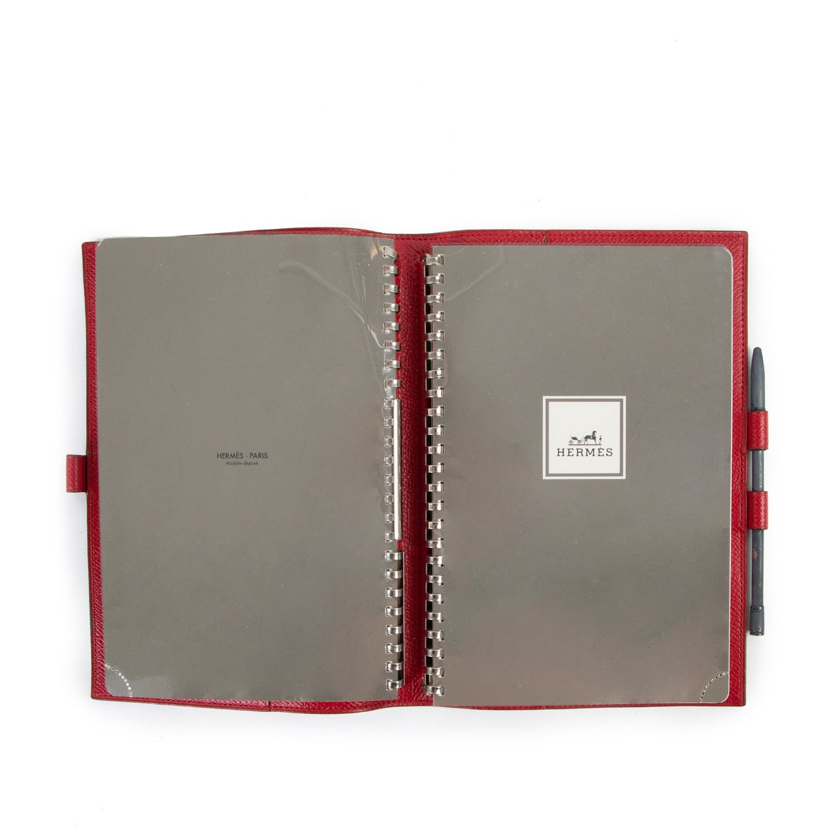 Buy an 100% authentic second hand Hermès Red Epsom Leather Notebook at Labellov