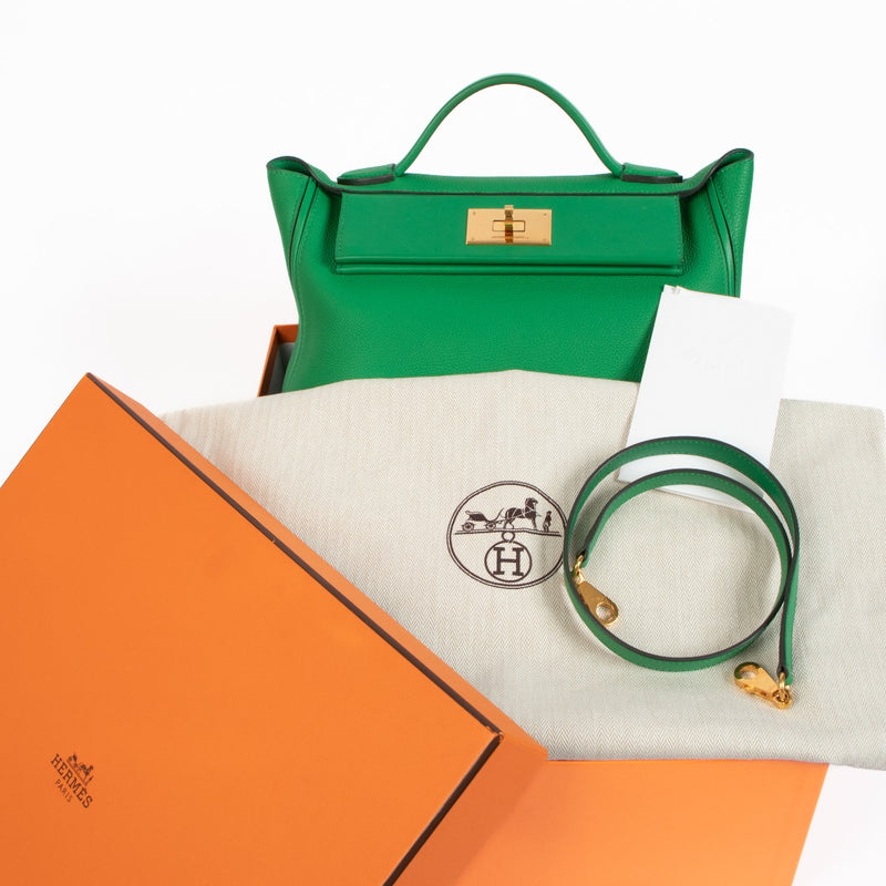 Hermès 24/24 29 Bambou Togo/Swift Gold Hardware