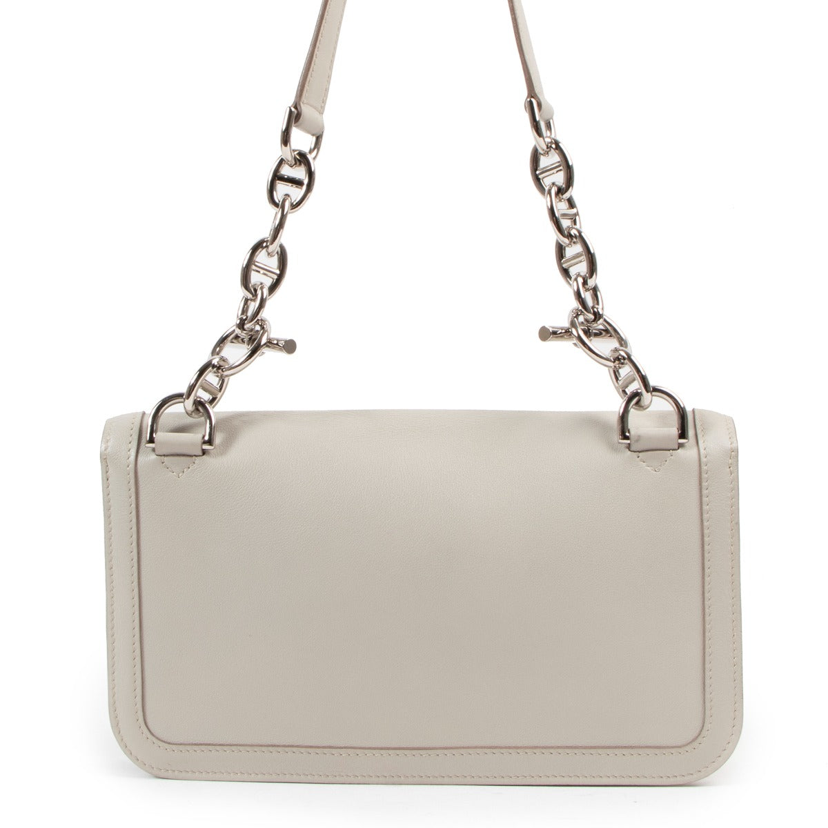Hermès Chaine d'Ancre Beige Swift PHW