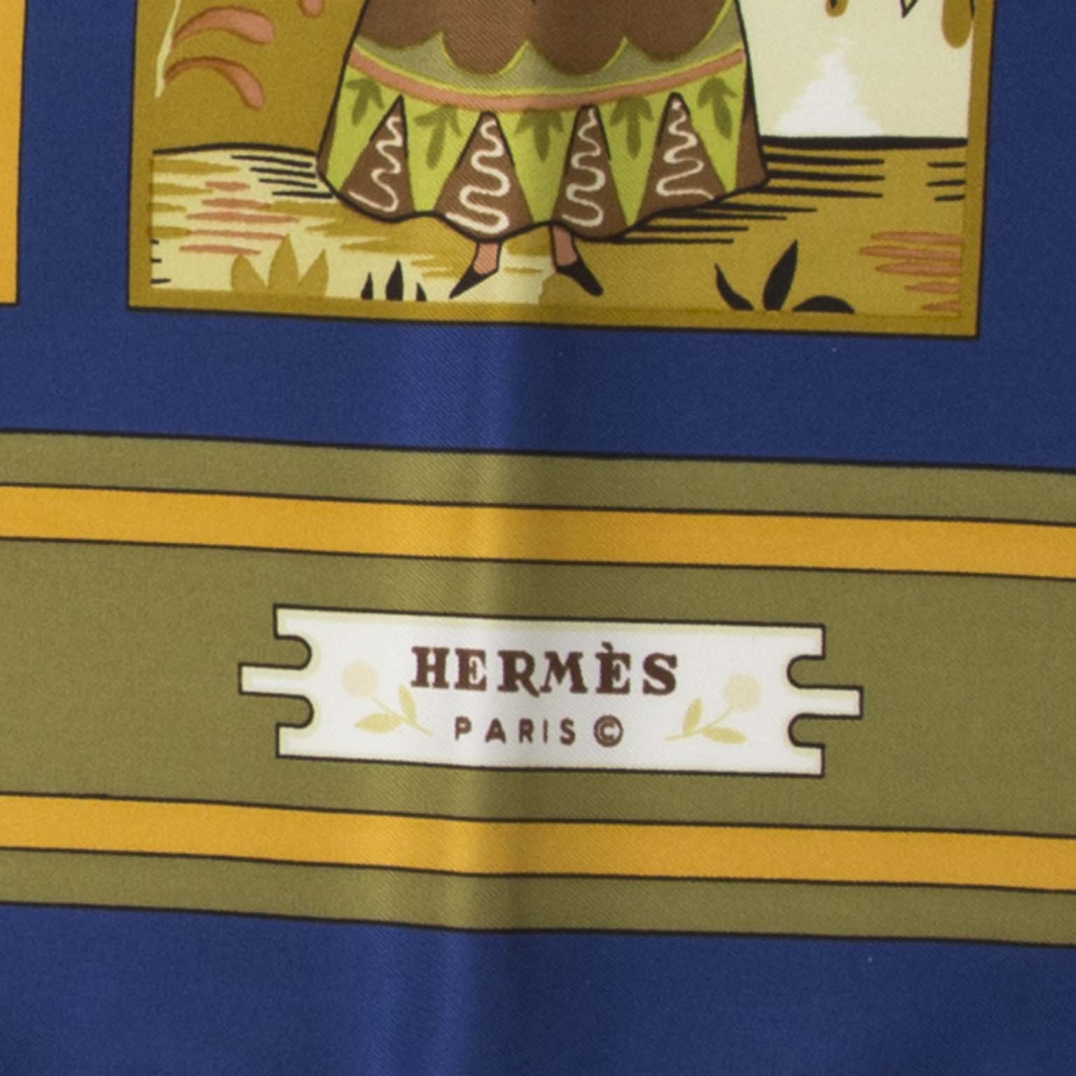 koop veilig online tweedehands designer Hermès Carré De Soie 'Imagerie' site en ligne labellov.COm secodne site en ligne labellov.com