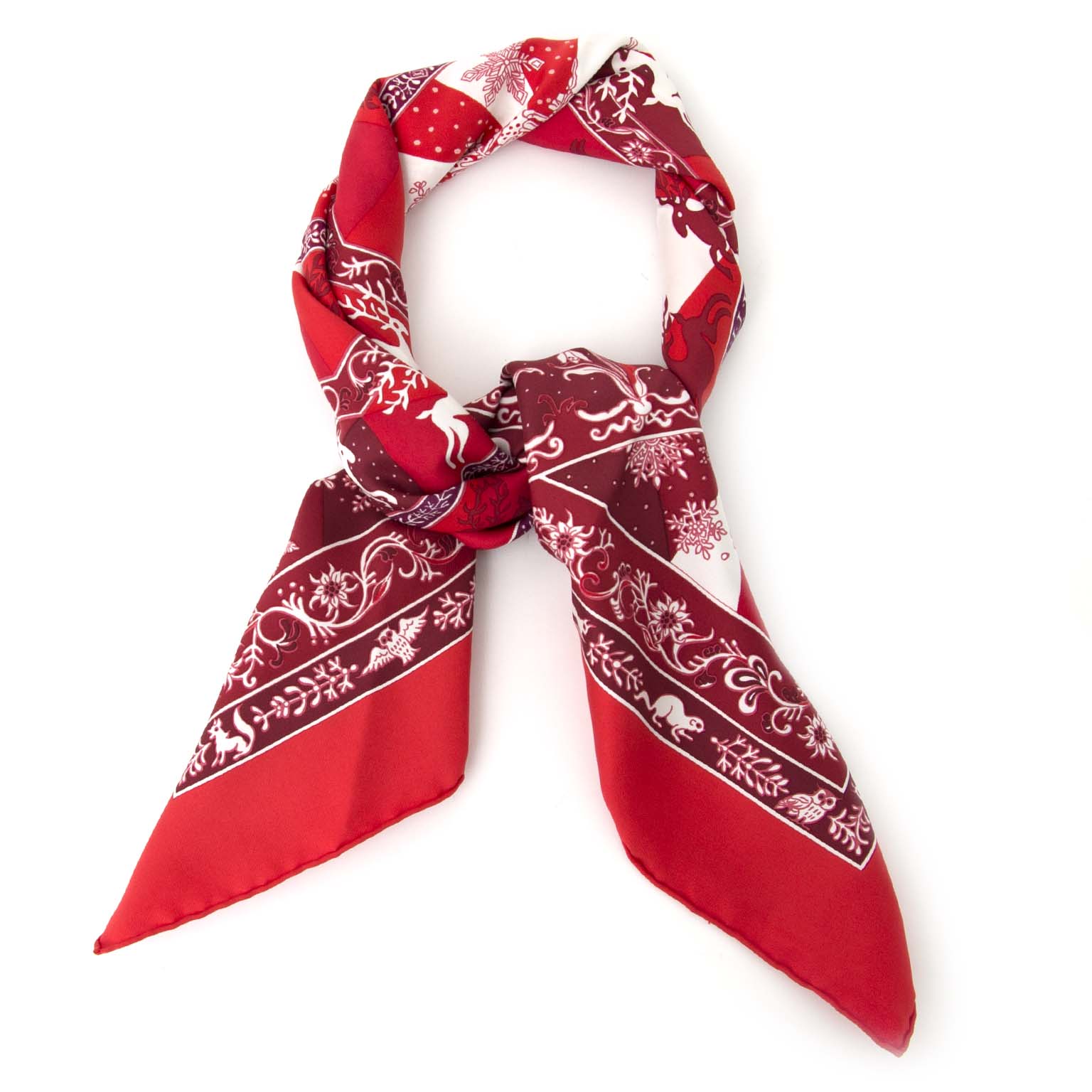 shop safe online secondhand Hermès Carré De Soie 'Edelweiss' desigenr Hermes Scarf Belgium, Antwerp
