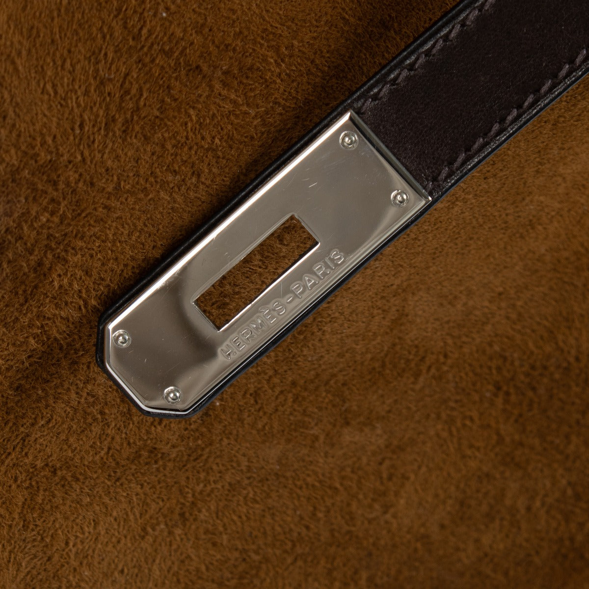 Hermès Kelly 35 Teddy Shearling/Ebene Barenia PHW