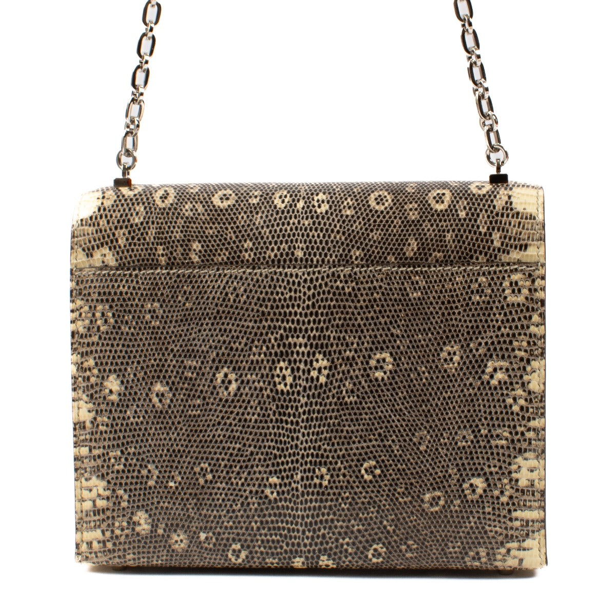 authentic second hand Hermès Verrou Chaine Mini Ombré Lizard PHW on www.labellov.com